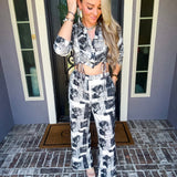 Cover Story Newspaper Print Pants