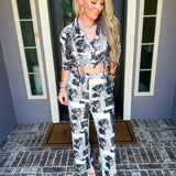 Cover Story Newspaper Print Pants
