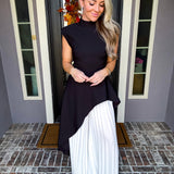 Fashion Capital Asymmetrical Top - Black