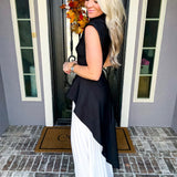 Fashion Capital Asymmetrical Top - Black