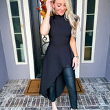 Fashion Capital Asymmetrical Top - Black