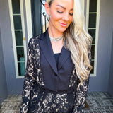 Luxury List Lace Blazer