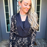 Luxury List Lace Blazer