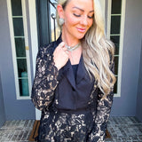 Luxury List Lace Blazer