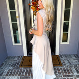 Fashion Capital Asymmetrical Top - Beige