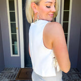 Luxe Intentions Rose Top - White