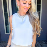 Luxe Intentions Rose Top - White