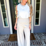 Luxe Intentions Rose Top - White