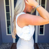 Luxe Intentions Rose Top - White
