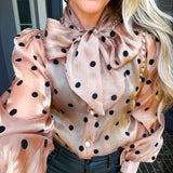 Dotted In Diamonds Polka Dot Blouse