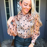 Dotted In Diamonds Polka Dot Blouse