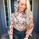 Dotted In Diamonds Polka Dot Blouse