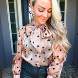 Dotted In Diamonds Polka Dot Blouse