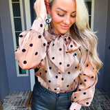 Dotted In Diamonds Polka Dot Blouse