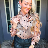 Dotted In Diamonds Polka Dot Blouse