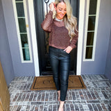The Glow Up Shimmer Knit Top