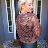 The Glow Up Shimmer Knit Top