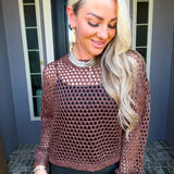 The Glow Up Shimmer Knit Top