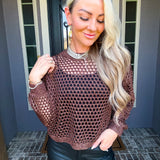 The Glow Up Shimmer Knit Top