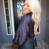 The V List Tie Blouse - Black