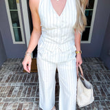 Manhattan Chic Pinstripe Vest