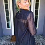 Lightweight Authority Sheer Pinstripe Blazer