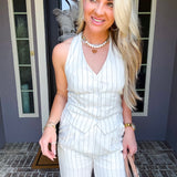Manhattan Chic Pinstripe Vest