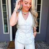 Manhattan Chic Pinstripe Vest
