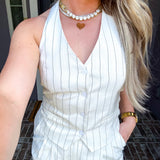 Manhattan Chic Pinstripe Vest