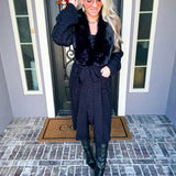 Rich Girl Aura Fur Duster - Black