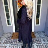 Rich Girl Aura Fur Duster - Black