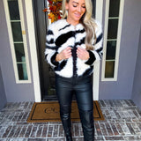 Wild Code Zebra Fur Coat