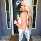 Forever Yours Lace Asymmetric Cami - White