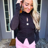 The Starlet Mesh Top - Black