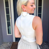 Runway Ready Rose Top - White