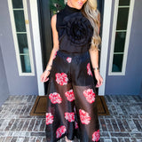 Parisian Garden Sheer Overlay Pants