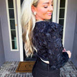 Glam Assassin Rose Top - Black