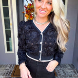 Glam Assassin Rose Top - Black