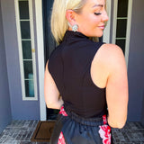 Runway Ready Rose Top - Black