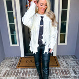 Fashion Mafia Distressed Sweater W/Tie