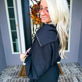 Luxe Layover Oversized Collar Jacket