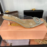 Diamond De Fleur Kitten Heel - Silver