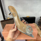 Diamond De Fleur Kitten Heel - Silver