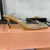 Diamond De Fleur Kitten Heel - Gold
