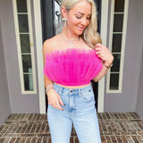 Sweet On You Tulle Top - Pink