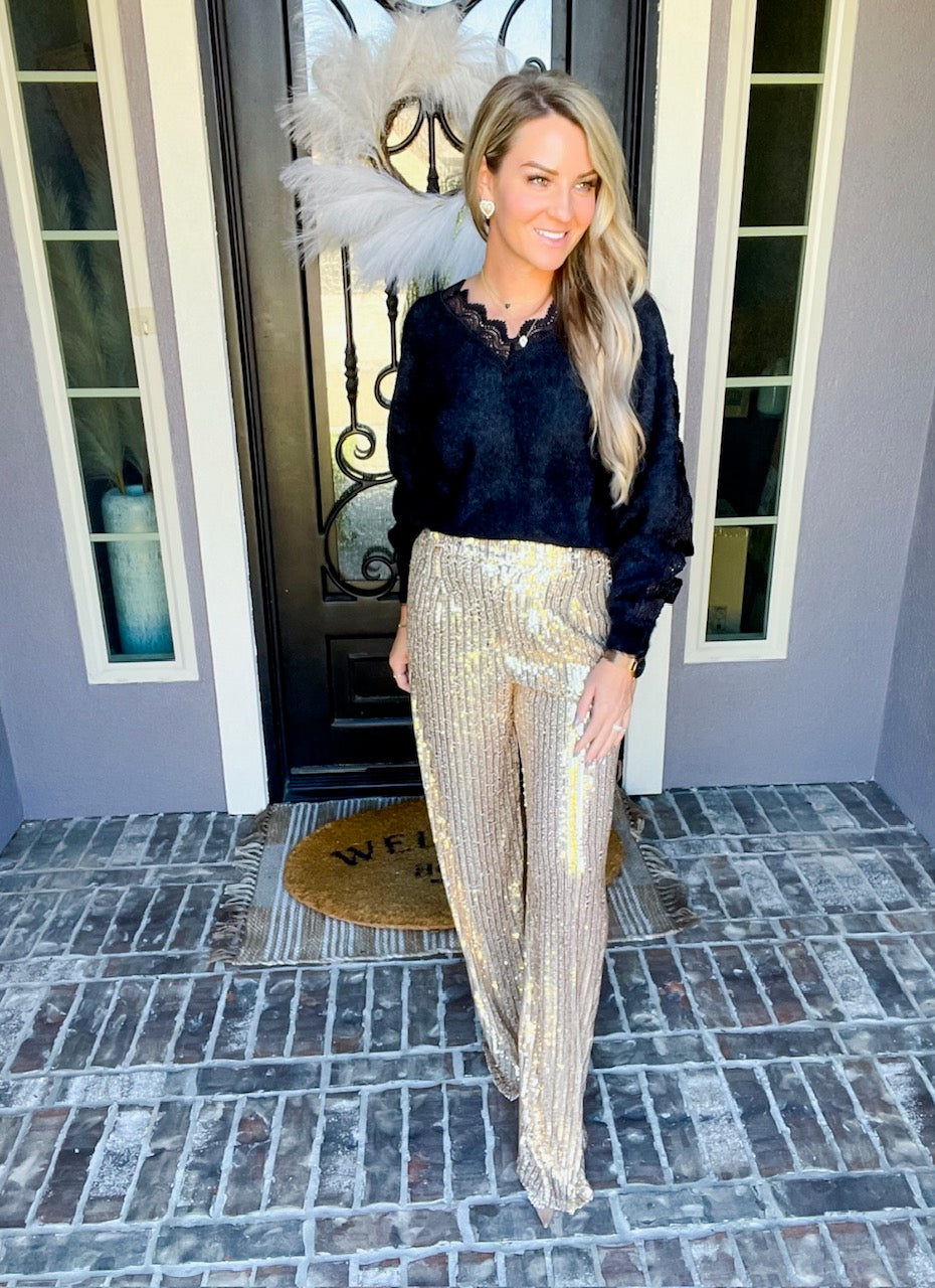 Holiday Party Sequin Pants – Love Always Boutique