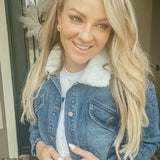 Sherpa Collar Denim Jacket