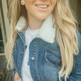 Sherpa Collar Denim Jacket